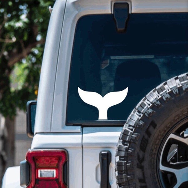 Whale Tail Vinyl Decal Sticker | whale tail decal for hydroflask, whale tail decal for yeti, whale tail decal for water bottle