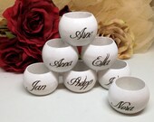 Personalized Wooden Napkin rings wedding accessories home decor kitchen decor housewarming gift personalized gift idea