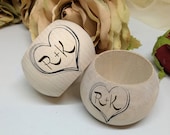 Personalized Wooden Napkin rings wedding accessories home decor kitchen decor housewarming gift personalized gift idea