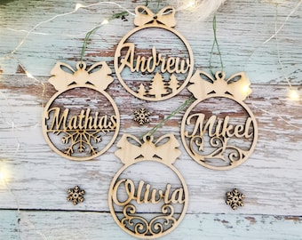 Personalized Wooden Christmas tree decorations 4 designs,Christmas ornaments,Snowflake ornaments, mitbringsel weihnachten