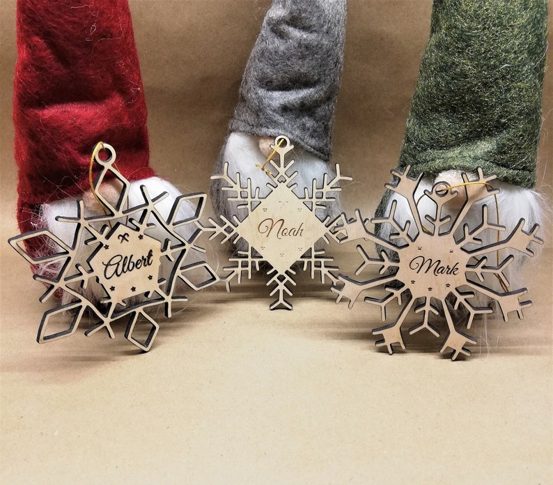 Décorations de Noël en bois personnalisées ornements de Noël | Etsy