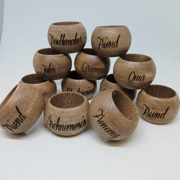 Servilleteros de madera grabados personalizados / accesorios de boda / decoración del hogar / decoración de la cocina / regalo de inauguración / idea de regalo personalizada