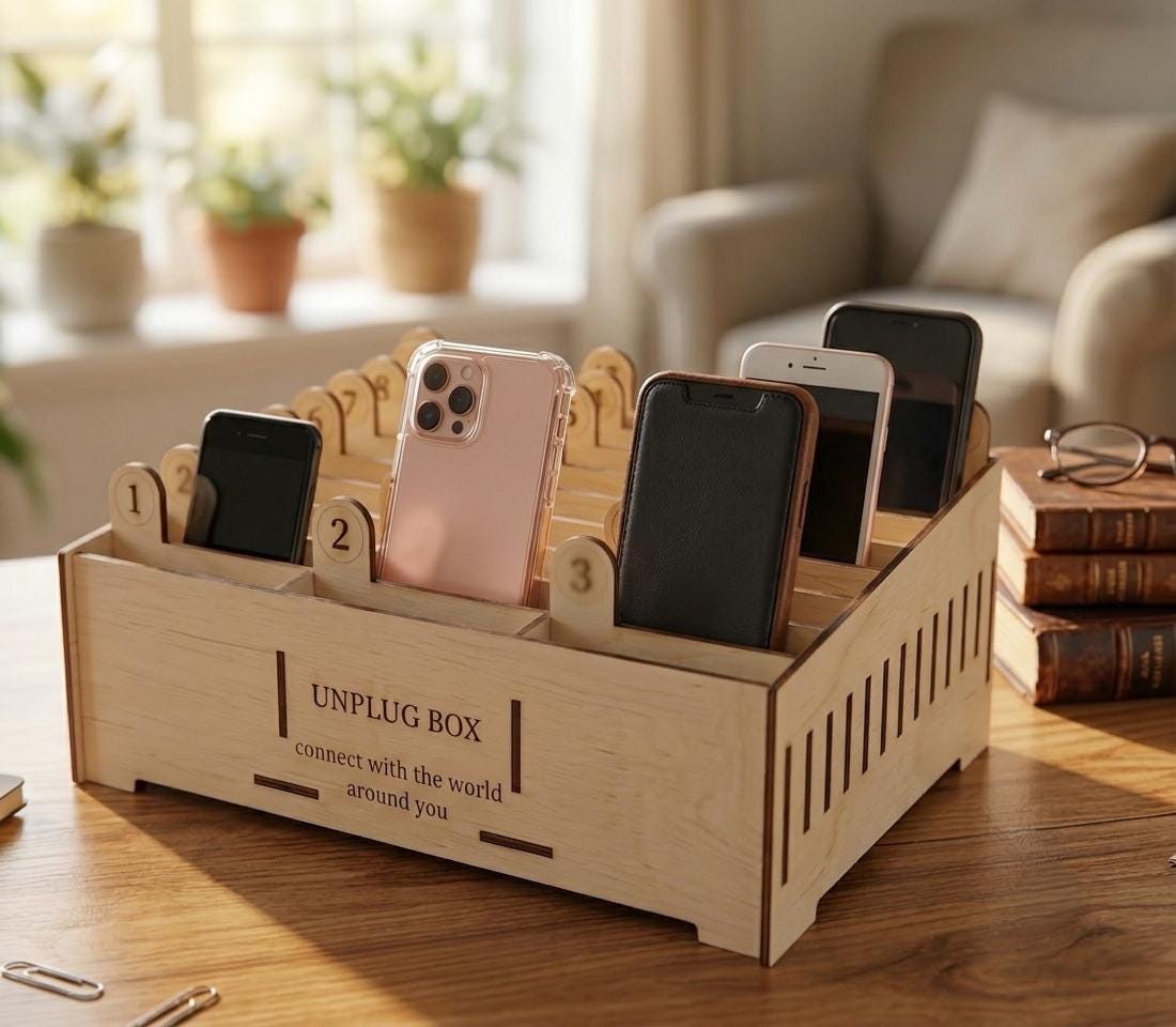 Unplug Cell Phone Box - Etsy