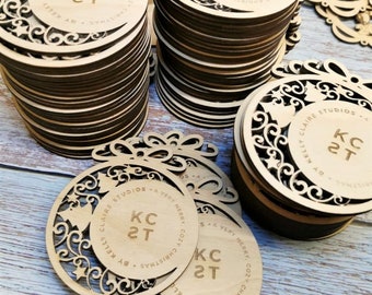 Custom Corporate Ornament, Company logo christmas baubles, Gift Tag 2023 with custom logo, christmas decoration with logo