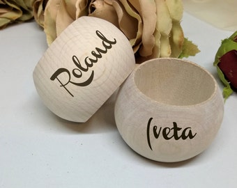 Personalized Wooden Napkin rings 6 pieces / wedding accessories / home decor / kitchen decor / housewarming gift / personalized gift idea