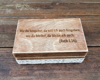 Personalized Wedding Ring Box / Ring Bearer Box / Ring Holder / rustic weddings / rustic wedding box