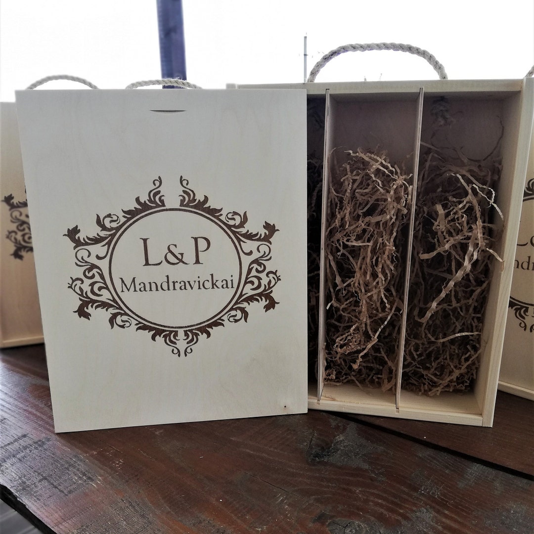 Personalized Wooden Wine Box 3 Bottle/ Wedding Gift / Anniversary ...
