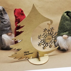 Legno d&#39;oro albero di Natale, ornamenti di Natale personalizzati, Eco-Friendly decorazioni d&#39;oro albero di Natale, Idee per il regalo di Natale
