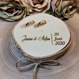 Wedding Ring Box/Ring Bearer Box/Ring Holder/Custom Ring Box/Ring Bearer Pillow/birch slice