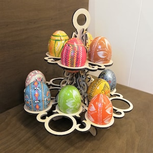 LARGE Wooden Easter Egg holder/ egg display / kinder egg holder / Easter decoration / Easter table decoration / Easter decor / Easter bunny