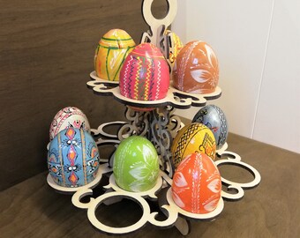 LARGE Wooden Easter Egg holder/ egg display / kinder egg holder / Easter decoration / Easter table decoration / Easter decor / Easter bunny