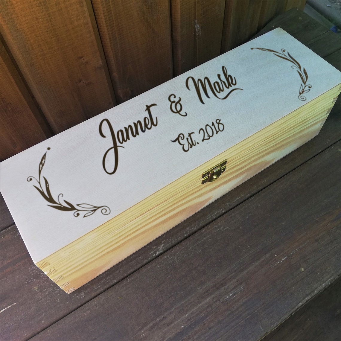 Personalized Wooden Wine Box / Wedding Gift / Anniversary Gift ...
