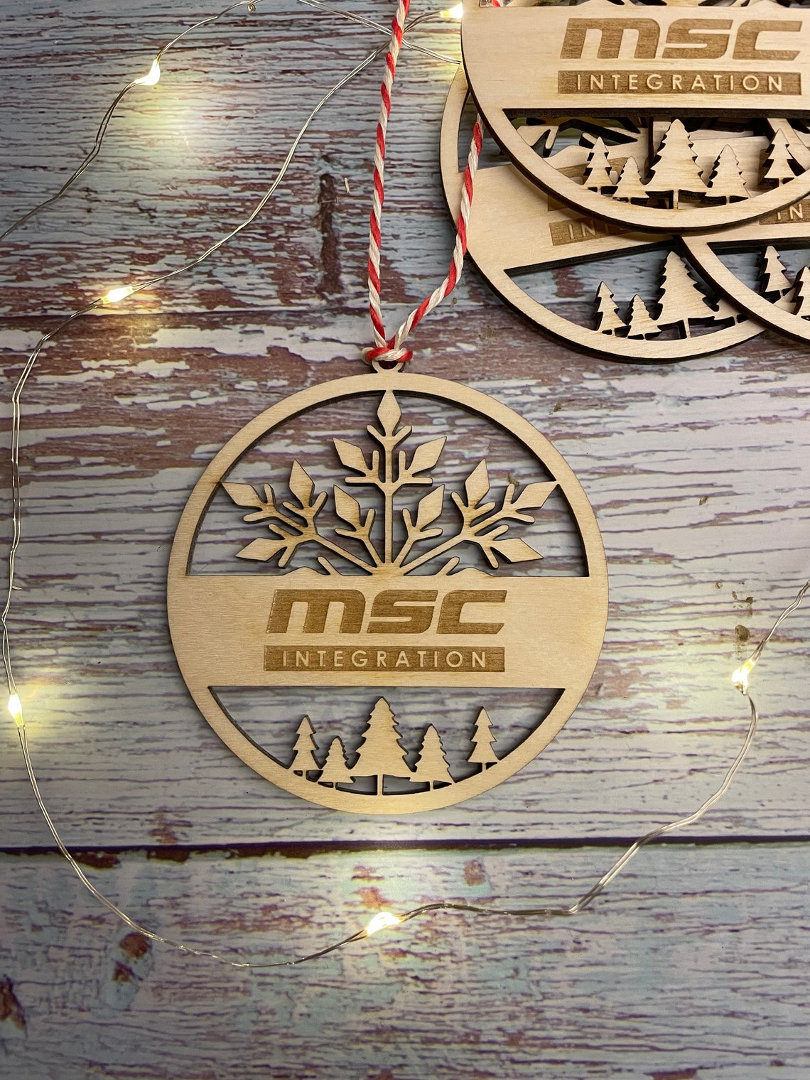 Custom Corporate Ornament Company Logo Christmas Baubles Etsy