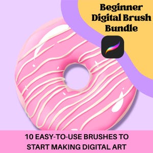 Beginner Friendly Procreate Brush Set Digital Basics Lettering Font Brush Easy Kid Drawing for iPad Art Starter Kit