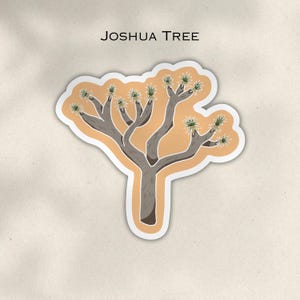 Adesivo in vinile del deserto Pianta Piccola decalcomania opaca Cactus Arte Albero di Joshua Adesivo succulento Opaco Park Ranger Regalo
