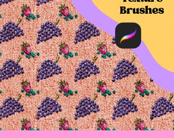 Texture Brush for Procreate Overlay Set Fabric Digital Art Realistic Wood Texture Set Variety Pack