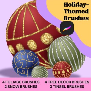DIY Christmas Card Procreate Brush Realistic Foliage Nature Art Holiday Vibe Digital Bundle Light Up Brush String Light