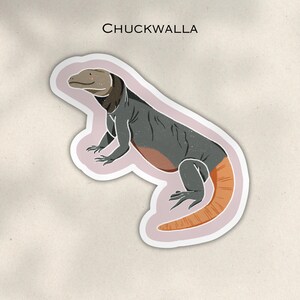 Naklejka winylowa Pustynia Zwierzę Mała Matowa Naklejka Jaszczurka Sztuka Chuckwalla Naklejka Matowy Park Ranger Prezent