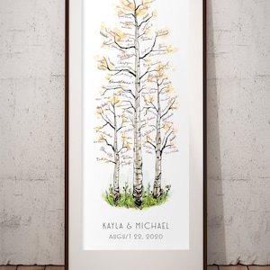 Signature Tree Guest Book - Timeless Birch Wedding Guestbook Alternativa, Birch Tree, wedding sign-in wedding guestbook, non albero delle impronte digitali
