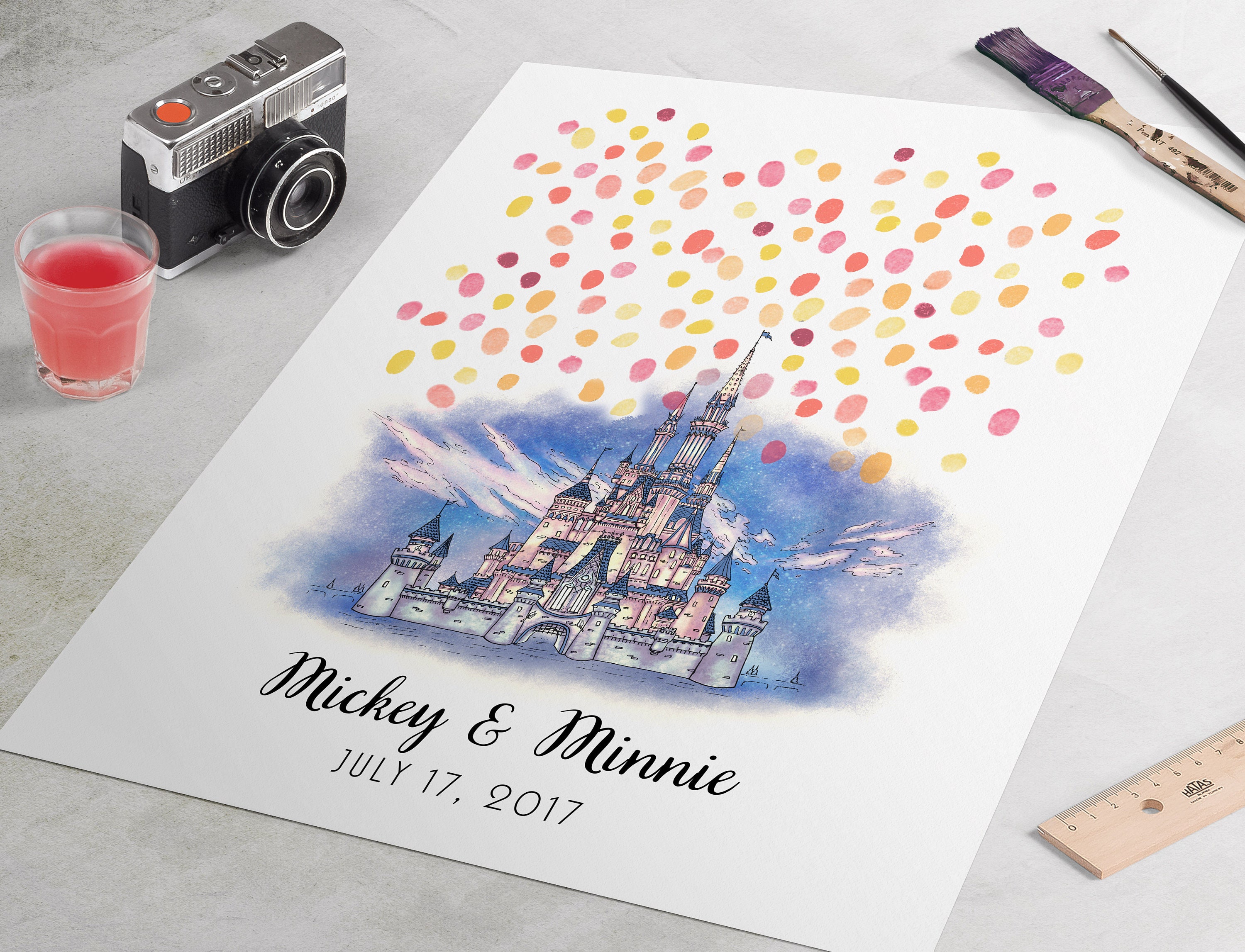 Disney Wedding Guestbook Disneyland Wedding Guest Book Etsy