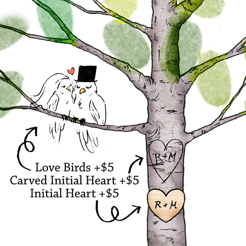 Madyes Tela Personalizzata Albero Delle Impronte – Libro Ospiti Per Matrimonio 50x50 Cm – Con Nome E Data Degli Sposi – Telaio In Legno