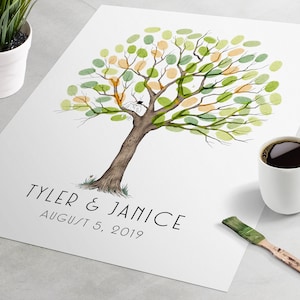 Thumbprint Guest Book, thumbprint tree, thumbprint guestbook, thumbprint wedding, wedding thumbprint tree, thumbprint wedding guest book