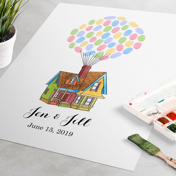 Wedding Guest Book up House Svg Etsy