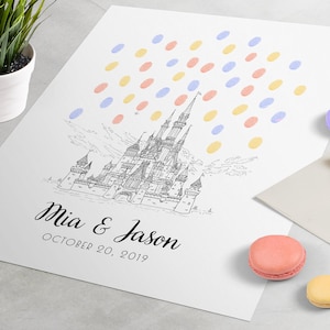 Disney Guest Book, disney wedding guestbook, disney  fairytale wedding guest book, disney cast wedding, disney castle guest book, disneyland