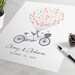 Wedding Guest Book: Tandem Bike Fingerprint Guest Book for Wedding ...