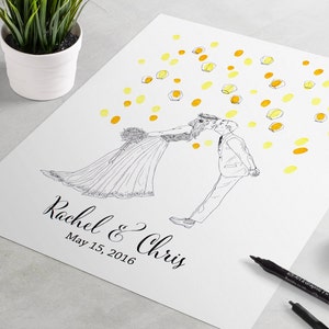 Glowing Lanterns Wedding Guest Book: fingerprint guest book for wedding similar to fingerprint tree. thumbprint tree, guest book alternative