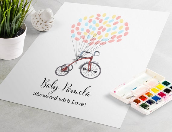 Tricycle Baby Shower Guest Book Birthday Guest Book Etsy