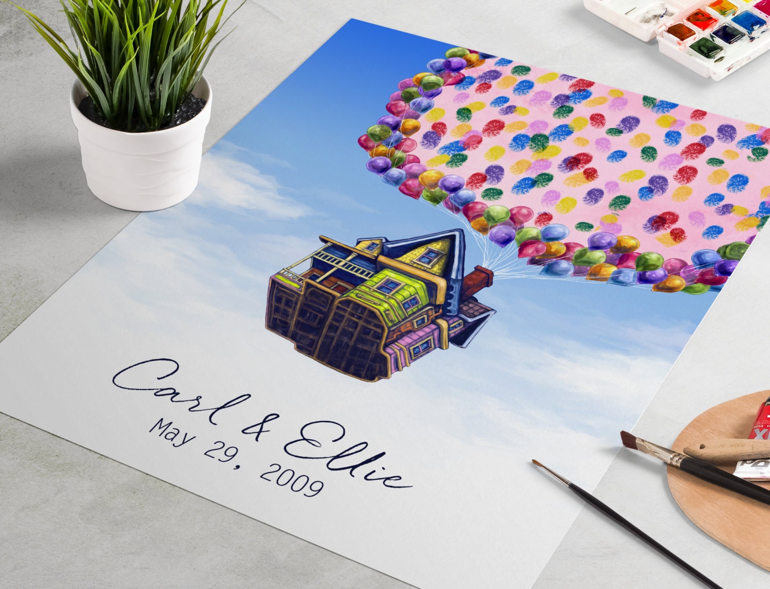 Up House Wedding Guest Book Pixar up Wedding Sign in Guest Etsy