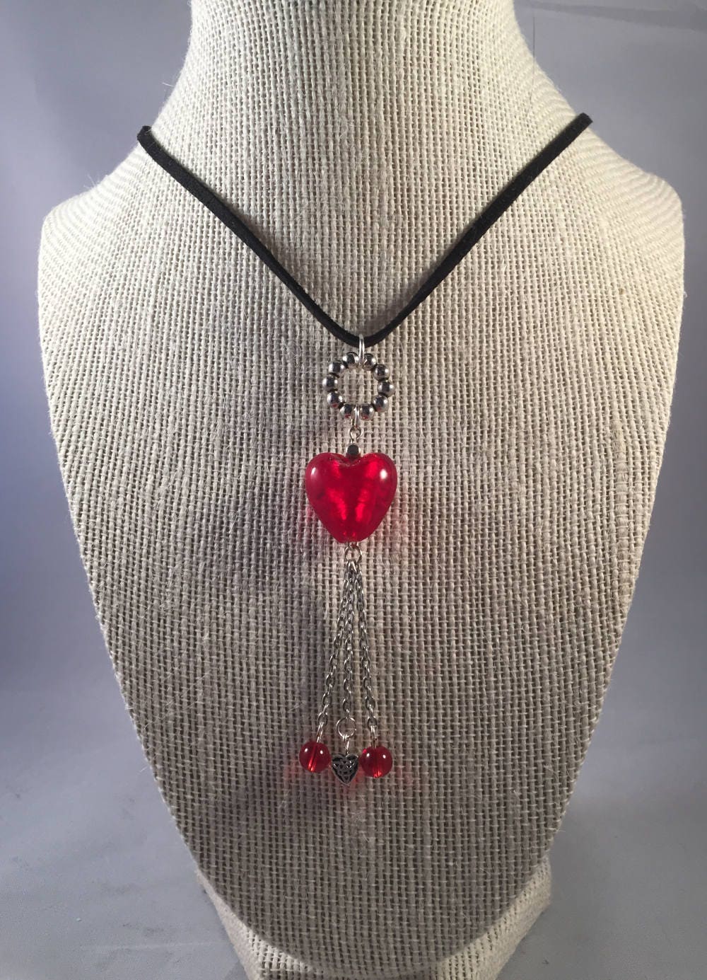 ★HAS★ 2 set HW006 Heart red bead layered necklace Amazon.com: Sacina Gothic Y2k Red Heart Necklace, Layered