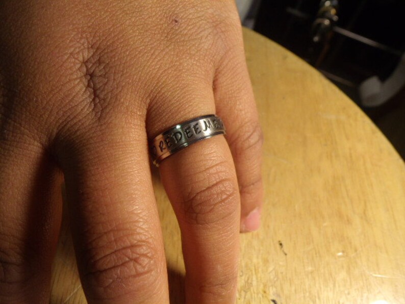 Ships in 3-5 days! NAME RINGS Style # 205 Silver ~~~316 Stainless Steel ~~ 6mm wide~~Comfort Fit Band~~~sizes 4-14~~~Engraving is Free