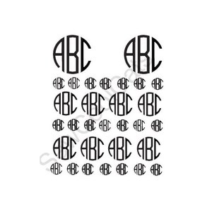 Monogramm Aufkleber Bogen