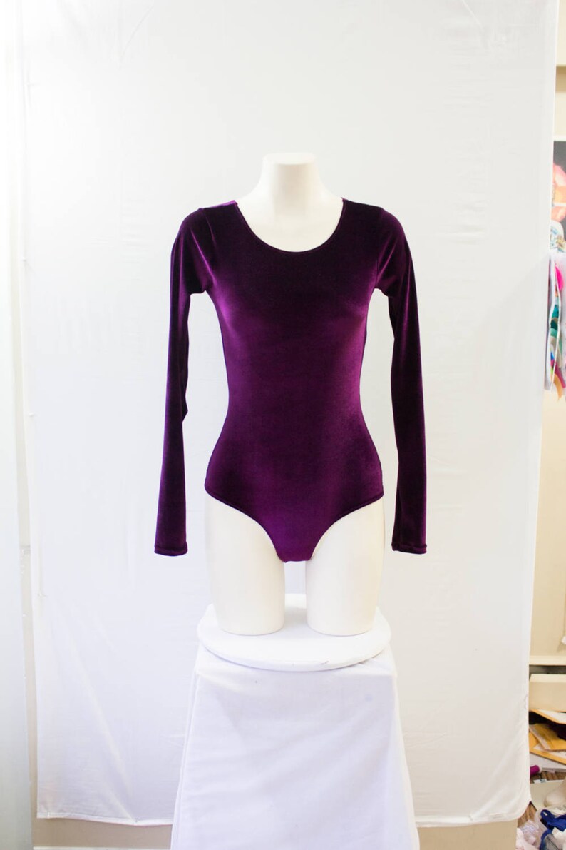 purple long sleeve bodysuit