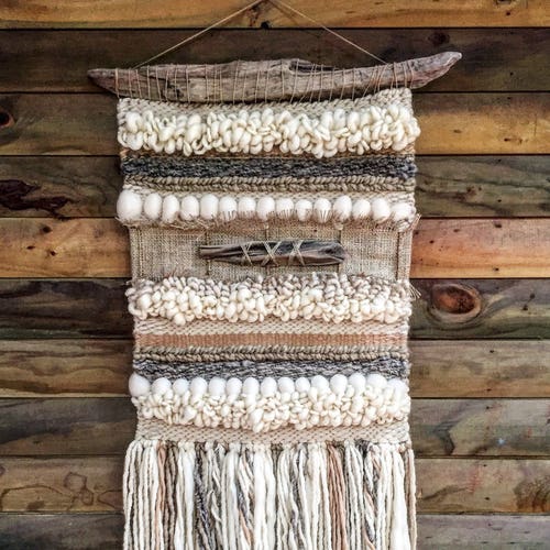 Woven Wall Hanging Black Wall Hanging Contemporary Wall Art Etsy