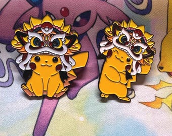 Pokemon - Lion Dance Pikachu Pins