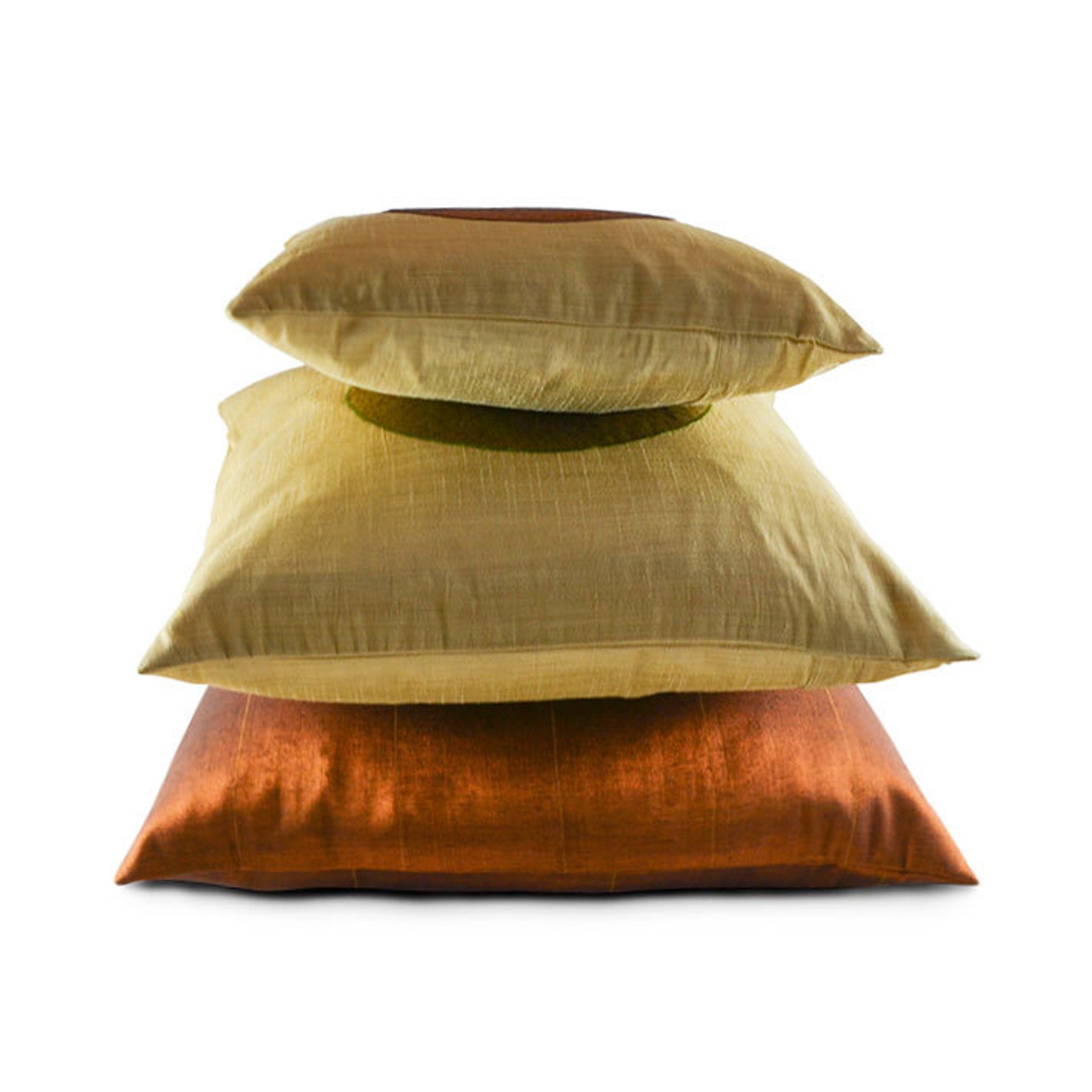 Metallic Throw Pillow Cover, Metallic Copper, Metallic Olive Green ...