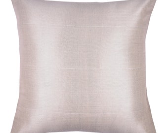 18" Silver Metallic pillow, Metallic Silver throw pillow cover, Modern Classic Silver pillow, Bed Sofa throw Pillow