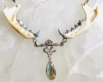 Mink Mandible Labradorite Necklace