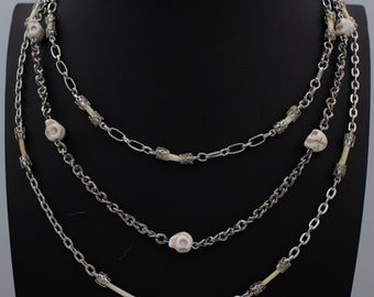 Bones and Skulls Layered Necklace