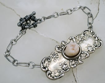 Antique Silver Human Molar Bracelet