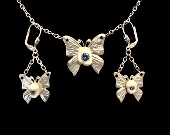 Royal Blue Butterfly Molar Jewelry Set