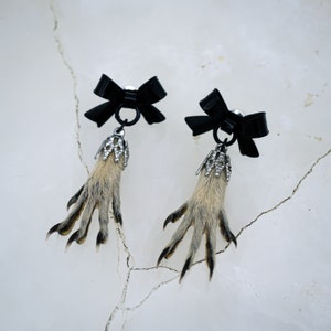 Adorned Gothic Paw Earrings