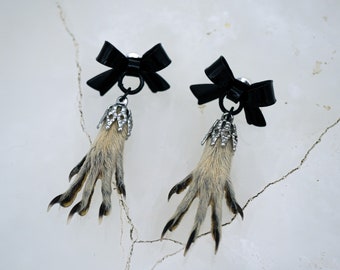 Adorned Gothic Paw Earrings