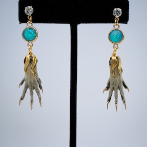 Gothic Ornate Opa Paw Earrings