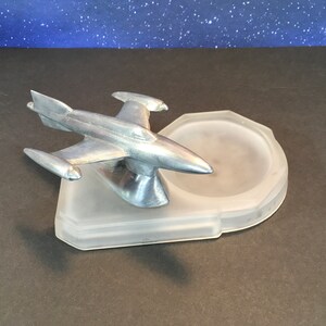 Art Deco  Spaceship Ashtray Business card Holder