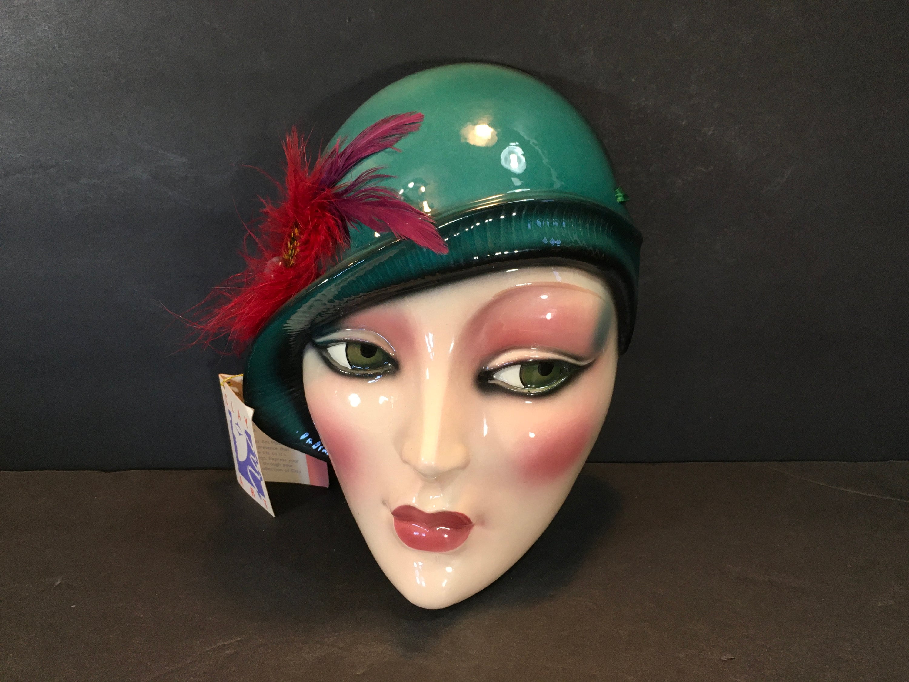 Art Deco Ladies Wall Hangings Clay Art Etsy