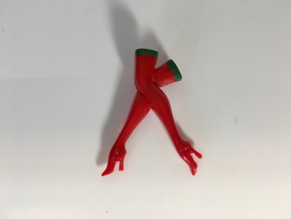 High Heel Legs Brooch